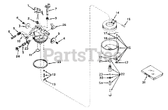 Toro 57017 - Toro 25" Lawn Tractor (SN: 003000001 - 003999999) (1973) Carburetor No. 631155 (recoil And Electric)