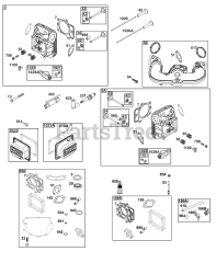 Briggs & Stratton 44U877-0044-G1 - Briggs & Stratton Vertical Engine Cylinder Head Group