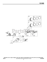 Briggs & Stratton 121412-0175-E2 - Briggs & Stratton Horizontal Engine Cam, Crankshaft, Piston Group