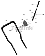 Murray 13052x10A - Murray Edger (2000) Depth Adjust Handle Assembly