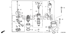 Honda BF200 A4 XA (BAEJ) - Honda Marine Engine, Made in Japan (SN: BAEJ-1200001 - BAEJ-1299999) STARTER MOTOR