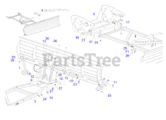 Cub Cadet 59B30036 (59B30036150) - Cub Cadet 72" Snow Blade Replacement Parts