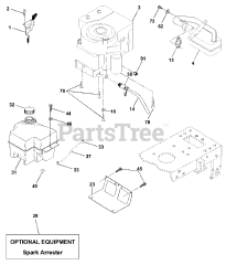 Poulan Pro PR 17H42ST C - Poulan Pro Lawn Tractor (2001) Engine