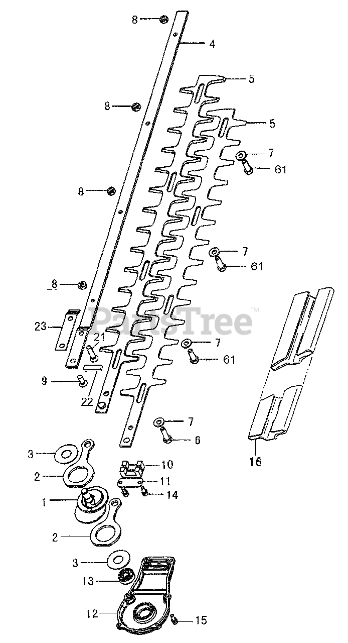 Tanaka TPH200 Tanaka Articulating Hedge Trimmer Attachment Blades