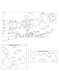 Briggs & Stratton 21A114-0017-E1 - Briggs & Stratton Horizontal Engine Cylinder Head, Gasket Set - Engine, Gasket Set - Valve, Valves