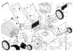 Husqvarna 5521 P (961330018-04) - Husqvarna 21" Walk-Behind Mower (2015-01) FRAME &amp; ENGINE