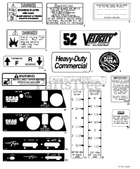 Scag STT61V-27CH - Scag Turf Tiger 61" Zero-Turn Mower, 27hp Kohler (SN: F5500001 - F5599999) Replacement Decals And Information Plates (Part 1)