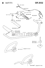 Jonsered GR 2036 - Jonsered String Trimmer (2000-10) HANDLE CONTROLS