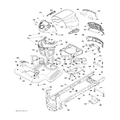Jonsered LT 2218 A (960410058-01) - Jonsered Lawn Tractor (2009-02) CHASSIS ENCLOSURES