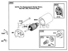 Briggs & Stratton 195432-1002-05 - Briggs & Stratton Horizontal Engine Electric Starter