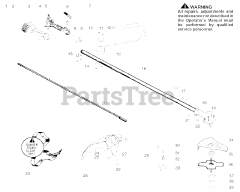 Weed Eater BC 3150 - Weed Eater Brushcutter Handle &amp; Controls