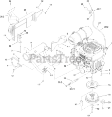 Toro 72523 - Toro 60" GrandStand Multi-Force Stand-On Mower (SN: 411600000 - 999999999) Engine Assembly