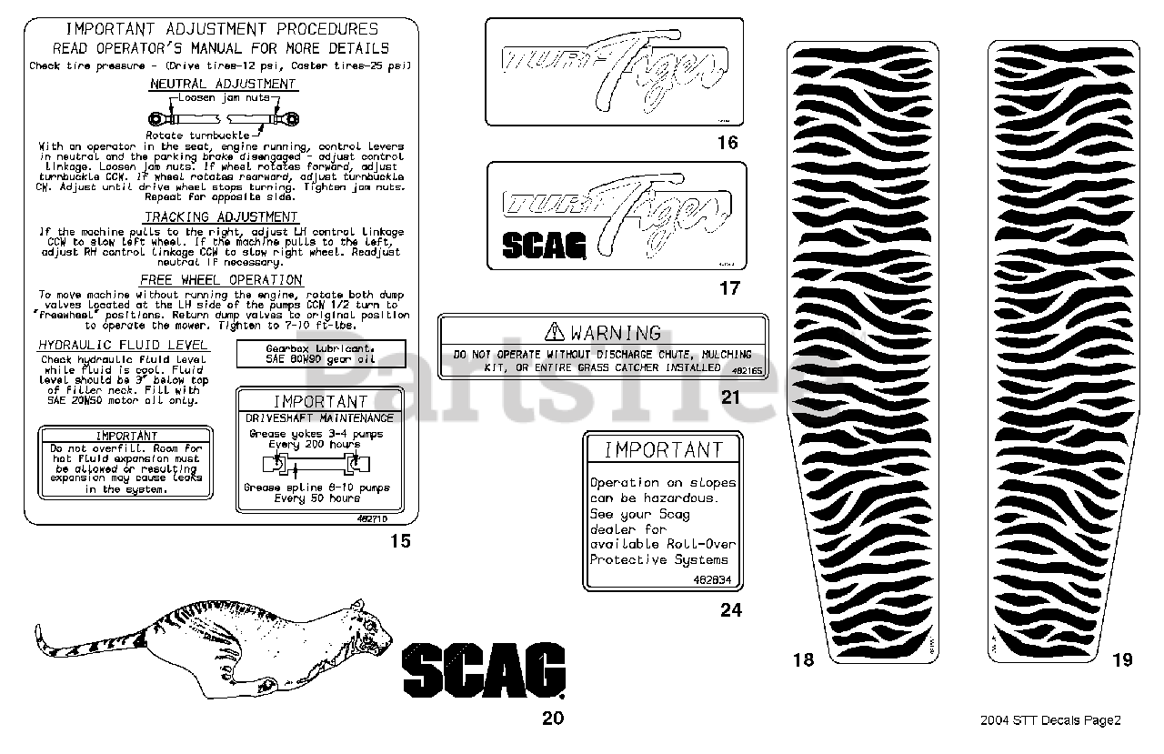 Scag SMST-72A - Scag Turf Tiger 72" Mower Deck (SN: A7600001 - A7699999
