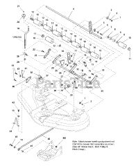 Simplicity 1693695 - Simplicity Broadmoor 44" Lawn Tractor, 17hp 44" Mower Deck - Height Adjustment &amp; Roller Bar Group