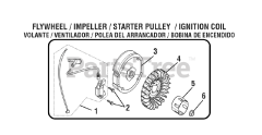 PowerStroke PS 903500 D (090079254) - PowerStroke 3500 Watt Generator General Assembly (FLYWHEEL / IMPELLER / STARTER PULLEY / IGNITION COIL)