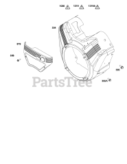 Briggs & Stratton 356447-0628-B5 - Briggs & Stratton Horizontal Engine Blower Housing Group