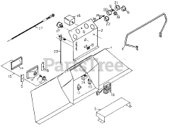 White Outdoor FR-2200 D (130-028-190) - White Outdoor Front-Mount Riding Mower (1990) Console Housing Assembly