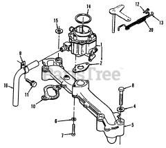 Toro 73420 (416-8) - Toro Garden Tractor (SN: 059000715 - 059999999) (1995) Intake Manifold And Carburetor