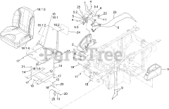 Exmark NVS740CKC42000 - Exmark 42" Navigator Front Mount Mower, Kohler CH740 (SN: 413950474 - 416150474) (Rev A) (2023) Seat Assembly