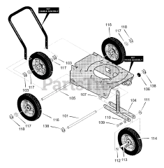 Murray EV3850x4B - Murray Edger (2003) Wheel Assembly