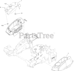 Exmark LZS749AKC724A1 - Exmark 72" Lazer Z S-Series Zero-Turn Mower, Kohler ECV749 (SN: 408644346 - 411294211) (Rev A) (2021) Controls Assembly