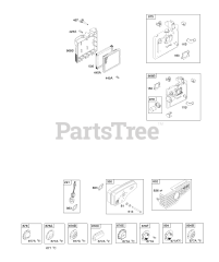 Briggs & Stratton 128T02-0116-B2 - Briggs & Stratton Vertical Engine Air Cleaner, Exhaust System