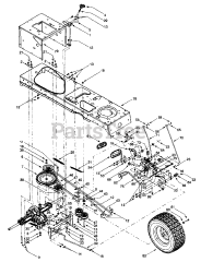 Lawn Chief 13AR608G022 - Lawn Chief Lawn Tractor (1999) (Cotter & Company) Wheels, Rear/Frame/Drive System