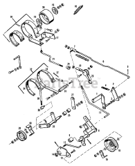 AGCO 410 S (1600299) - AGCO Lawn Tractor, 10hp Controls Group - Clutch &amp; Brake (1506I30)