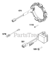 Briggs & Stratton 386447-0405-H7 - Briggs & Stratton Horizontal Engine Alternator Group