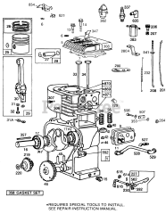 Briggs & Stratton 131232-0144-01 - Briggs & Stratton Horizontal Engine Cylinder,Cylinder Hd,Piston