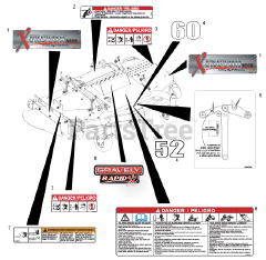 Gravely 890100 - Gravely 60" Deck for Rapid XZ Side Discharge Mower (SN: 000101 & Above)