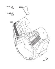 Briggs & Stratton 38E347-0124-01 - Briggs & Stratton Horizontal Engine Blower Housing Group