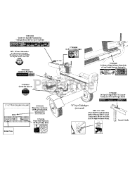 Cub Cadet LS 27 CC (24BG5HM5710) - Cub Cadet Log Splitter (2011) Label Map LS27
