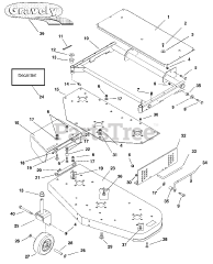 Gravely 889038 - Gravely 50" Deck for Pro-Master 300 Mower (SN: 011000 - 012999)