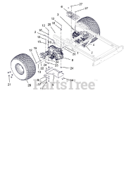 Gravely 994136 - Gravely Pro-Stance 52" Stand-On Mower, Kohler EFI Propane (SN: 000101 - 009999) Rear Tires And Transaxle