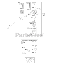 Briggs & Stratton 20A114-0131-E1 - Briggs & Stratton Horizontal Engine Carburetor, Kit - Carburetor Overhaul