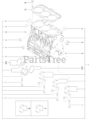 Toro 72028 (7500-D) - Toro 60" Z Master Zero-Turn Mower, Rear-Discharge Deck (SN: 416262337 - 416288793) Cylinder Block Assembly