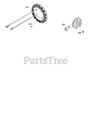 Briggs & Stratton 38E347-0014-B5 - Briggs & Stratton Horizontal Engine Alternator Group
