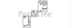 Briggs & Stratton 137202-1114-E2 - Briggs & Stratton Horizontal Engine Piston Group