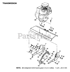 Electrolux/AYP 850-00760 - Electrolux/AYP Tiller TRANSMISSION ASSEMBLY