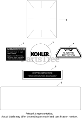Kohler CV22-75501 - Kohler Command PRO Engine, Basic Version, 23hp, 17.2kW Decals 12-24-116