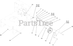 Toro 30094 - Toro 36" Walk-Behind Mower, Floating Deck, T-Bar, Gear Drive (SN: 280000001 - 280999999) (2008) LOWER CONTROL ASSEMBLY