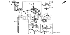 Honda HS621 AS/D (SZAN) - Honda 21" Snow Blower, Made in Japan (SN: SZAN-1130001 - SZAN-1130378) CARBURETOR