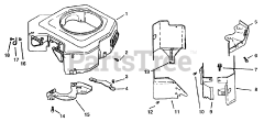 Toro 72062 (264-6) - Toro Yard Tractor (SN: 049000001 - 049999999) (1994) Blower Housing Baffles 2