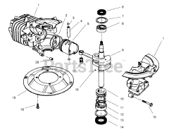 Toro 22026 - Toro Walk-Behind Mower (SN: 099000001 - 099999999) (1999) Crankshaft Assebly (model No. 47pt7-3)