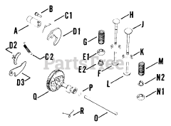 Kohler K161-28635 - Kohler K-Series Engine, Made for Moto Mower, 7hp, 5.2kW Camshaft And Valves 0203007751
