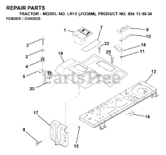 Jonsered LR 12 (954130034) - Jonsered Rear-Engine Riding Mower (2000-04)