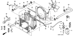 Honda GX640 SD1/A (GAAD) - Honda Engine, Made in Japan (SN: GAAD-1030001 - GAAD-9999999) RADIATOR