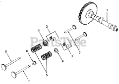 Cub Cadet 1541 (141-651-100) - Cub Cadet Garden Tractor (SN: 800000 - 816508) Camshaft &amp; Valves