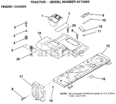 Electrolux/AYP AY 1236 E - Electrolux/AYP Lawn Tractor FENDER/CHASSIS